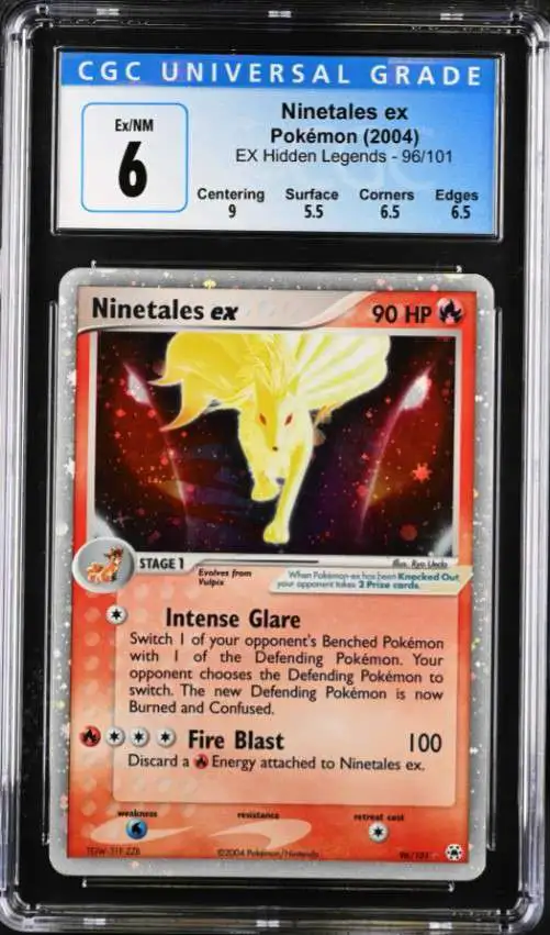 ninetales ex pokemon card value Pokemon EX Hidden Legends Single Card Ultra Rare Ninetales ex 96 CGC - ExNM  6 3927676124