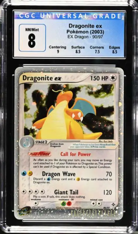 Pokemon Trading Card Game EX Dragon Ultra Rare Dragonite ex #90 [CGC - NM/Mint 8 (4197273004)]