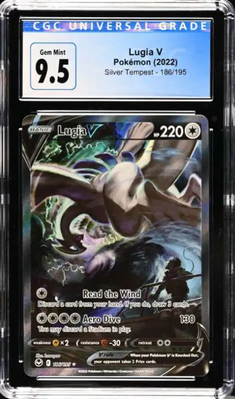 Pokemon Trading Card Game Sword Shield Silver Tempest Single Card Ultra  Rare Lugia V 186 CGC - Gem Mint 9.5 4232623013 - ToyWiz