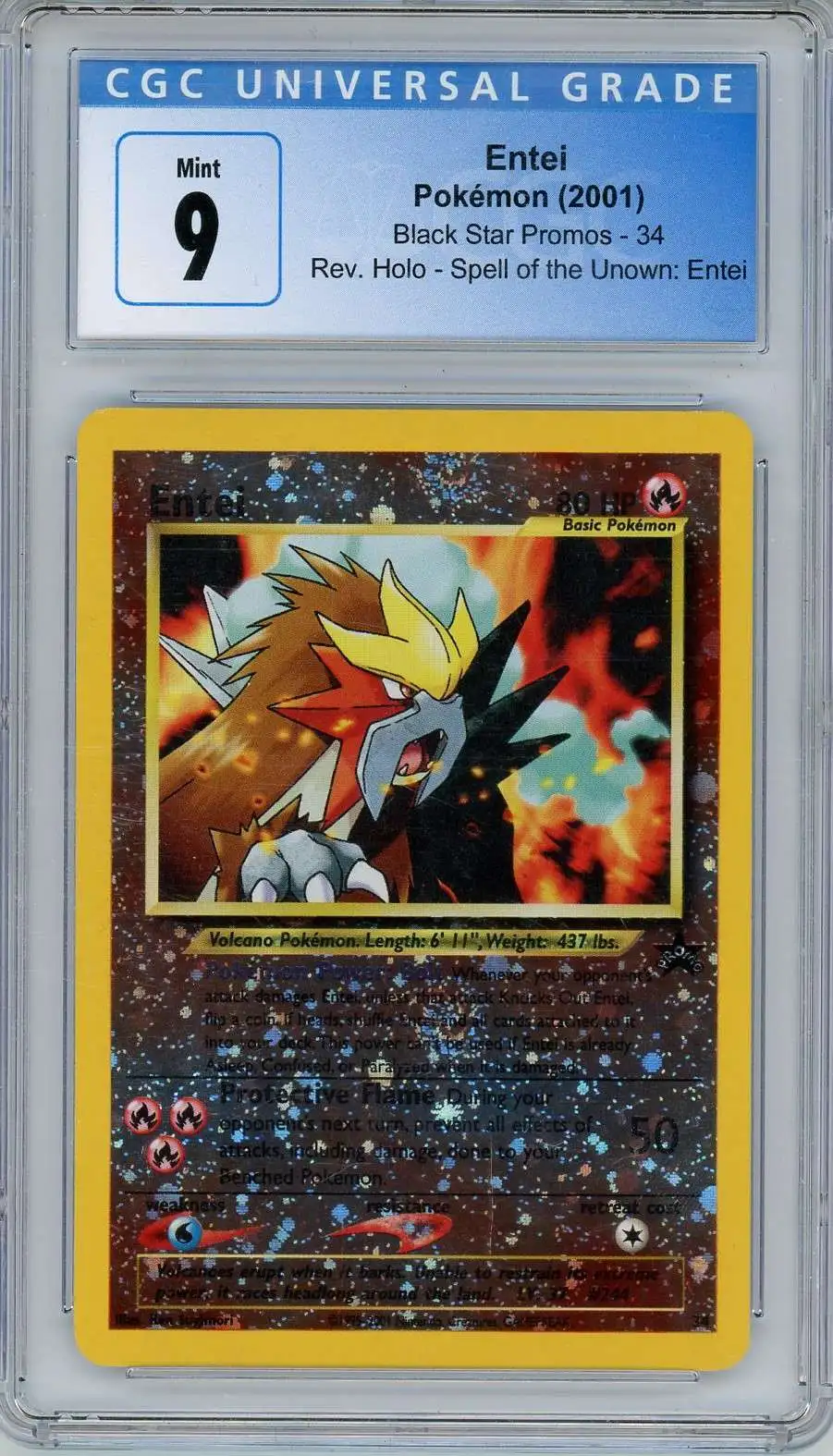 Pokemon Trading Card Game Promo Cards Single Card Promo Entei CGC 9 - ToyWiz Pokemon Trading Card Game Promo Cards Single Card Promo Entei CGC 9 - ToyWiz