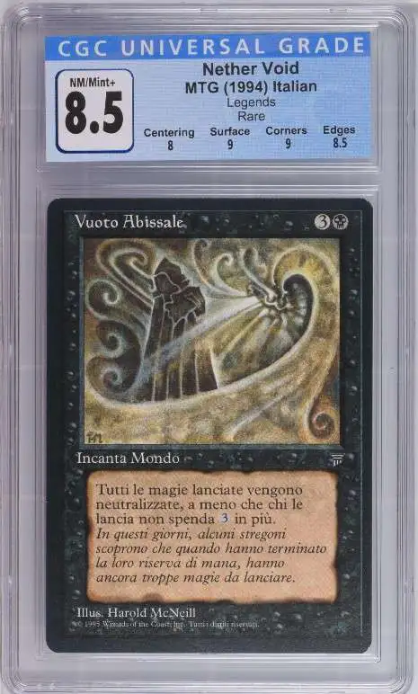 Magic The Gathering Legends Single Card Rare Nether Void Italian