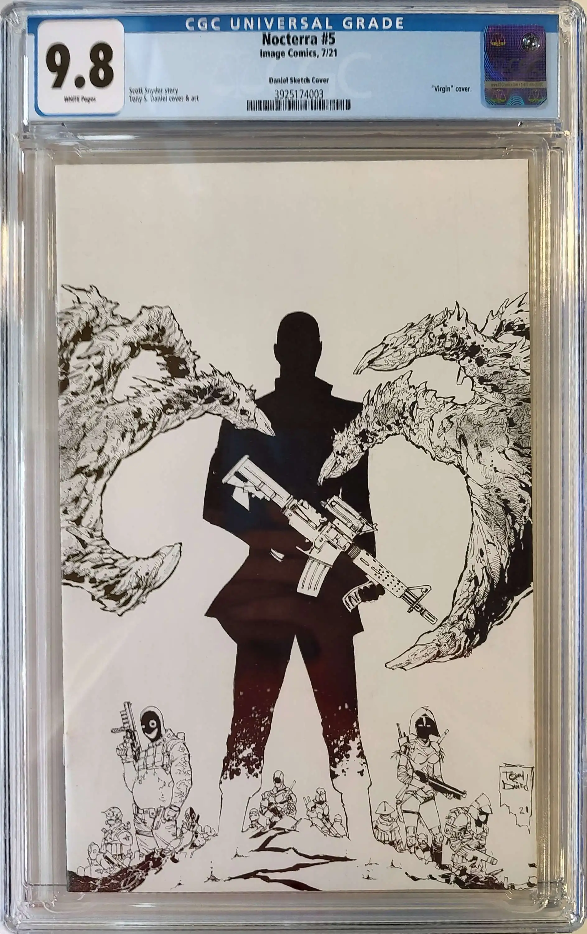 Image Comics Nocterra #5 CGC 9.8 Graded Comic Book [Tony Daniel Virgin Sketch Cover]