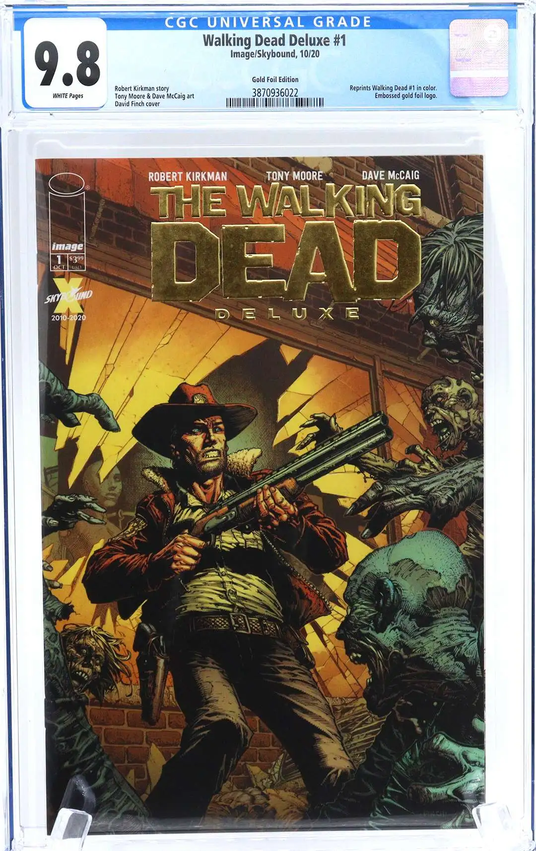 Walking Dead Deluxe #1 Second Printing CGC 9.8 