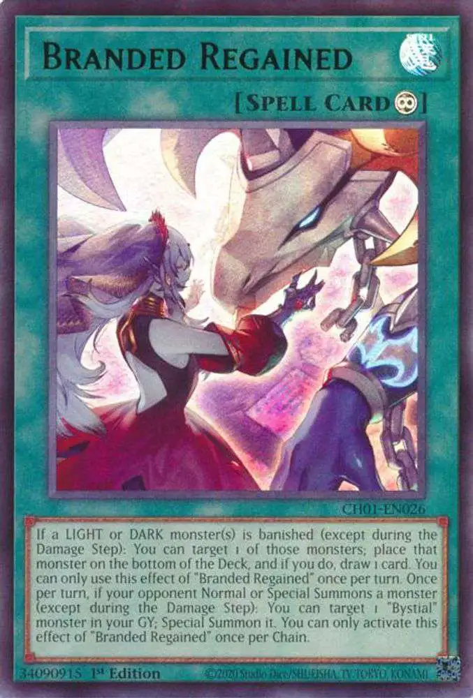 YuGiOh Trading Card Game The Chronicles Deck The Fallen amp The Virtuous  Single Card Ultra Rare Branded Regained CH01-EN026 - ToyWiz