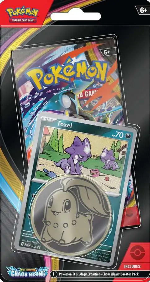 Pokemon Mega Evolution Chaos Rising Toxel Checklane BLISTER Pack [1 Booster Pack & Foil Promo Card] (Pre-Order ships June)