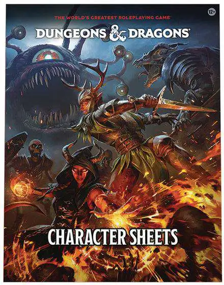 Dungeons & Dragons 2024 Edition Character Sheets Roleplaying Accessory