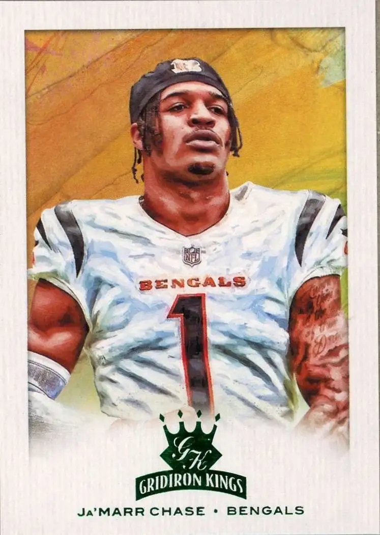 NFL 2021 Panini Chronicles Donruss Green Ja'Marr Chase GK-24 [Rookie, Gridiron Kings]