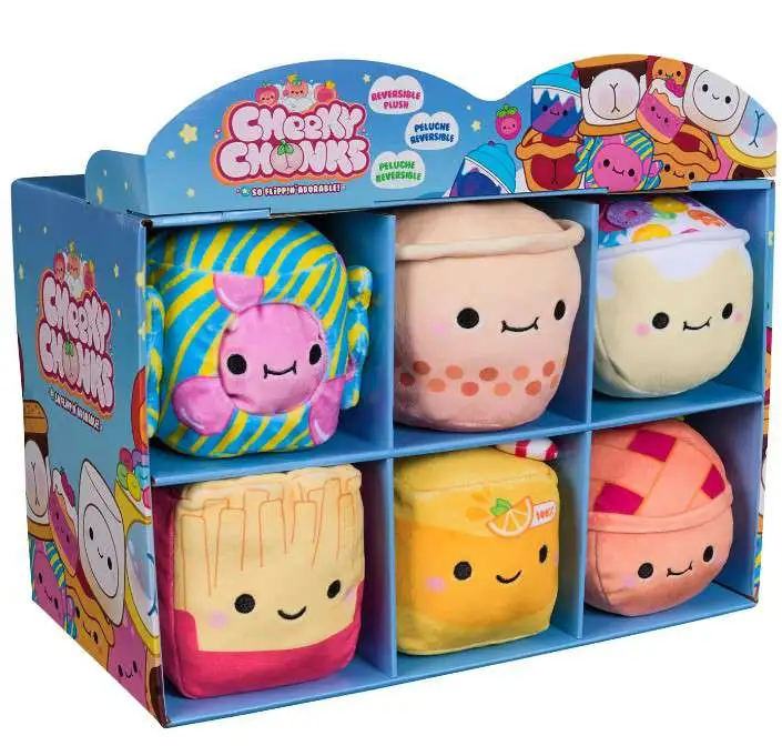 Cheeky Chonks Snacky Seats 4.5-Inch Reversible Plush Box [12 RANDOM Characters]