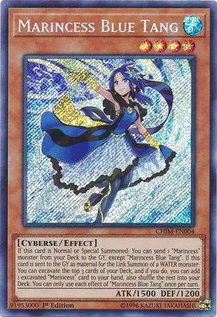 YuGiOh Trading Card Game Chaos Impact Secret Rare Marincess Blue Tang CHIM-EN004