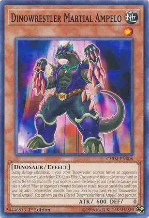 YuGiOh Trading Card Game Chaos Impact Common Dinowrestler Martial Ampelo CHIM-EN006