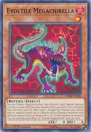 YuGiOh Trading Card Game Chaos Impact Common Evoltile Megachirella CHIM-EN020