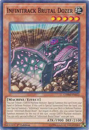 YuGiOh Trading Card Game Chaos Impact Common Infinitrack Brutal Dozer CHIM-EN022