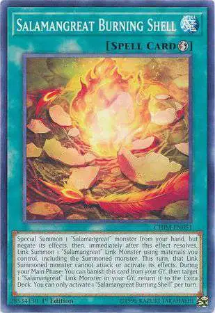 YuGiOh Trading Card Game Chaos Impact Common Salamangreat Burning Shell CHIM-EN051