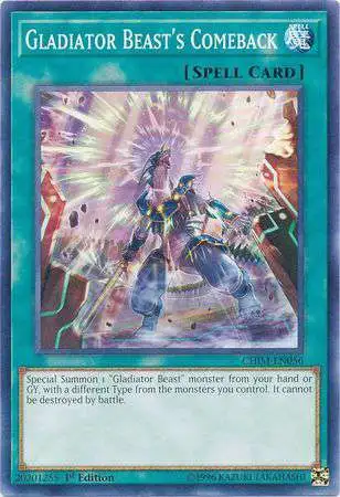 YuGiOh Trading Card Game Chaos Impact Common Gladiator Beast's Comeback CHIM-EN056
