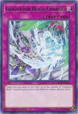 YuGiOh Trading Card Game Chaos Impact Rare Gladiator Beast Charge CHIM-EN071