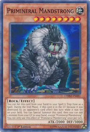 YuGiOh Trading Card Game Chaos Impact Common Primineral Mandstrong CHIM-EN081