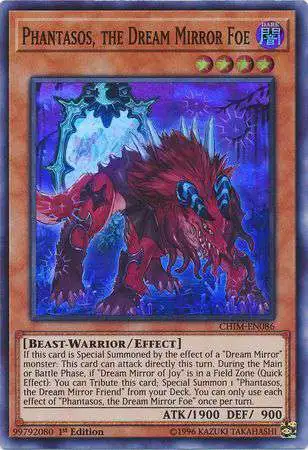 YuGiOh Trading Card Game Chaos Impact Super Rare Phantasos, the Dream Mirror Foe CHIM-EN086