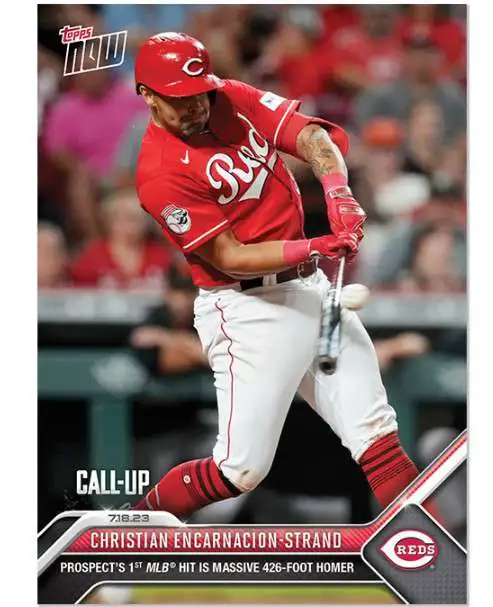 MLB Cincinatti Reds 2023 NOW Baseball Christian Encarnacion-Strand Exclusive #583 [Rookie Card, Prospects 1st Hit is a Massive 426-Foot Homer]