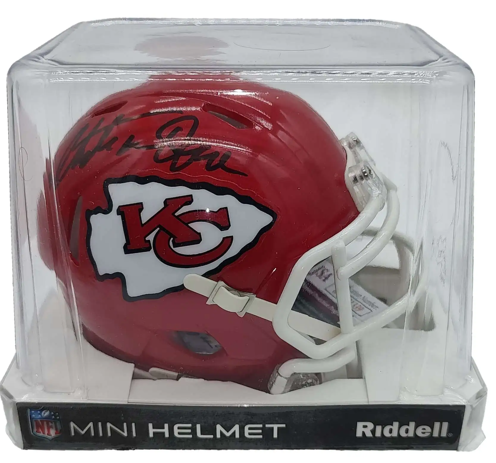 Christian Okoye signed autographed Kansas City Chiefs mini helmet