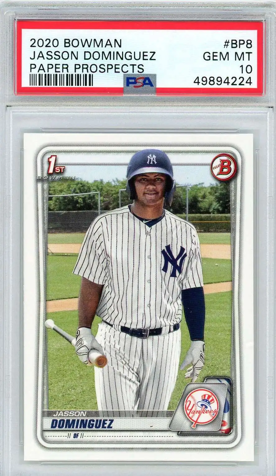 Jasson Dominguez 2020 outlets Bowman 1st Bowman Chrome PSA 10