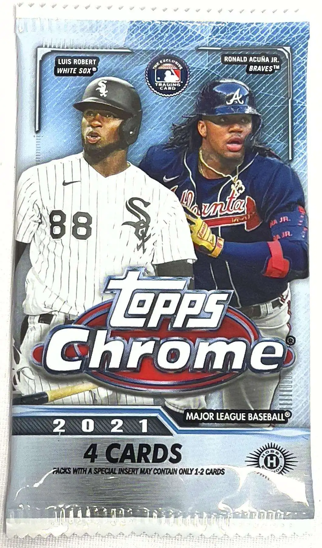 MLB Topps 2021 Chrome Baseball Trading Card HOBBY Pack [4 Cards]