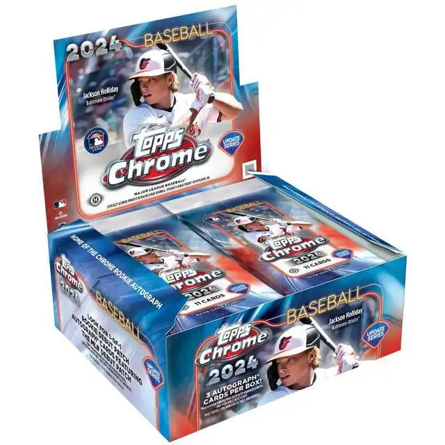 MLB Topps 2024 Chrome Update Baseball Trading Card Jumbo Box [24 Packs]  (Pre-Order ships November)