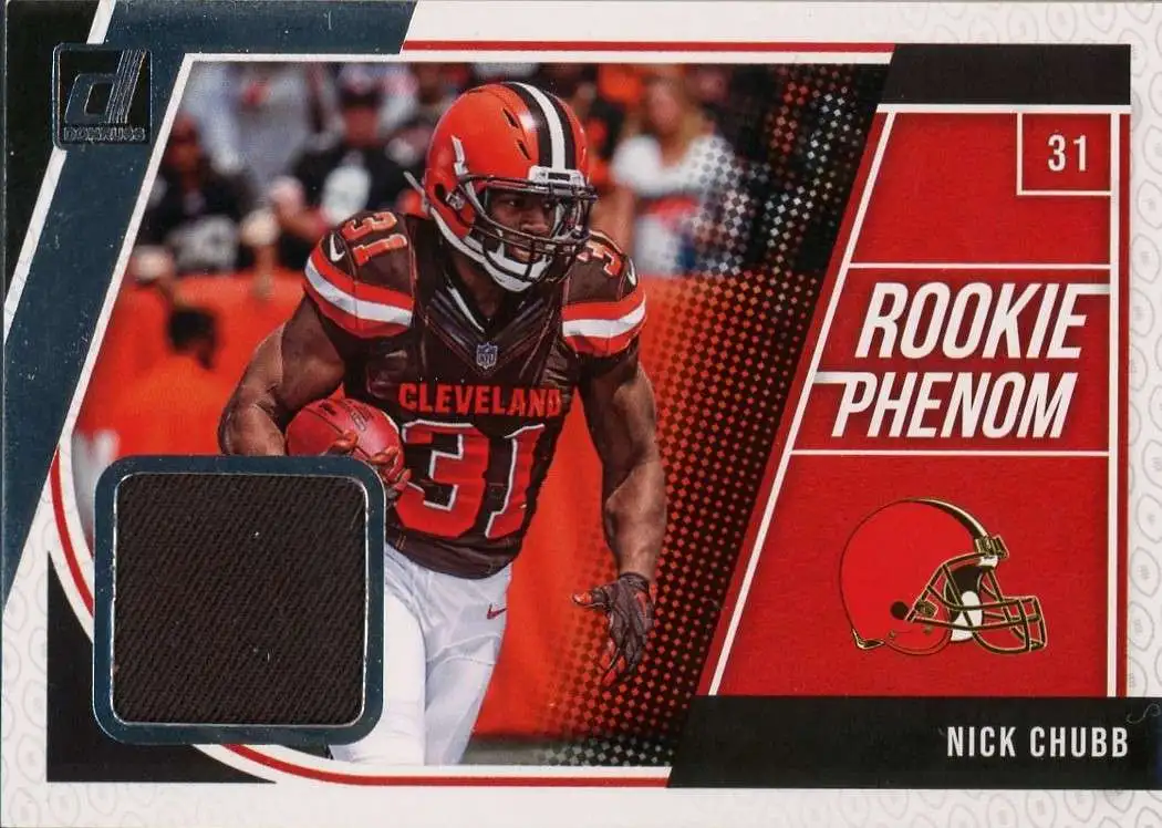 NFL 2018 Panini Donruss Single Card Nick Chubb 8 Rookie Phenom Patch -  ToyWiz