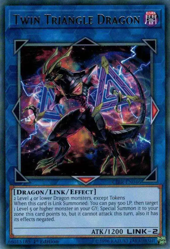 YuGiOh Circuit Break Rare Twin Triangle Dragon CIBR-EN046