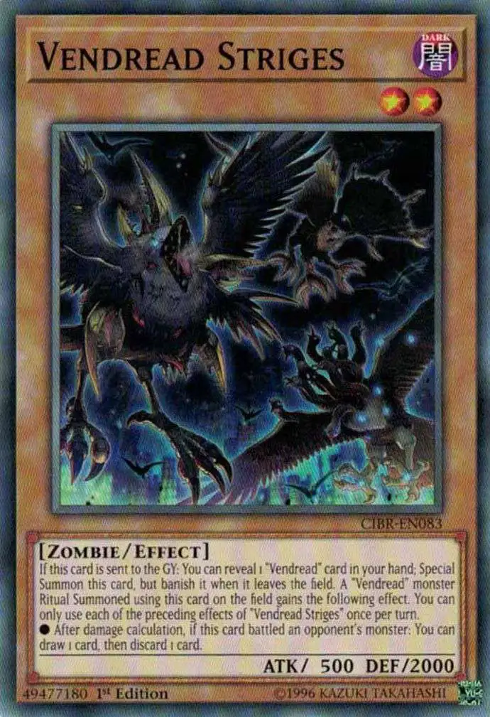 YuGiOh Circuit Break Common Vendread Striges CIBR-EN083