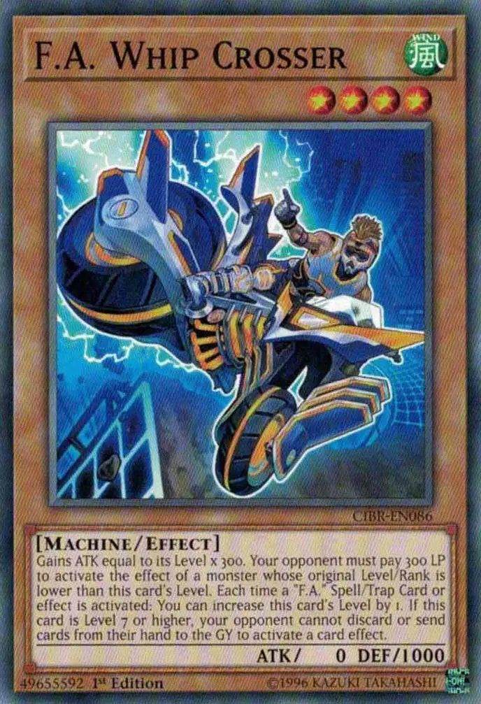 YuGiOh Circuit Break Common F.A. Whip Crosser CIBR-EN086