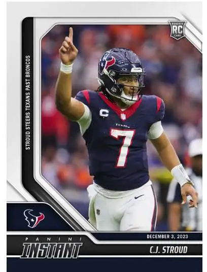 NFL 2023 Panini Instant Football CJ Stroud #68 [Rookie, Steers Texans Past Broncos]