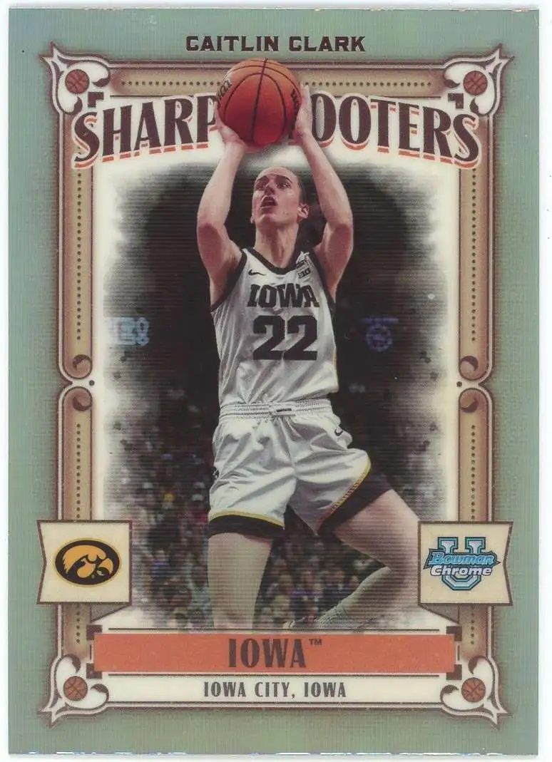 WNBA 2023-24 Bowman Chrome University Sharpshooters Caitlin Clark SS-15