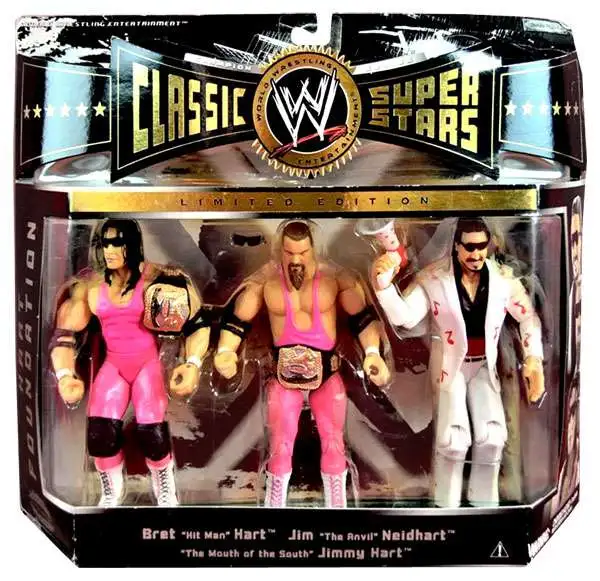 WWE Wrestling Classic Superstars Series 4 Hart Foundation Action Figure 3-Pack