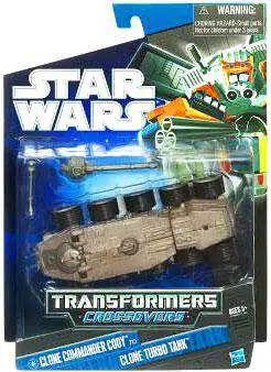 Star Wars Clone Wars 2010 Transformers Crossovers Commander Cody to Clone Turbo Tank Action Figure