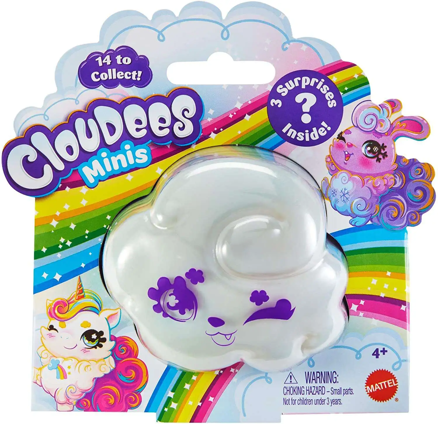 Cloudees Minis Mystery Pack [1 RANDOM Pet with attachable Cloud Tail & Keychain!, Damaged Package]