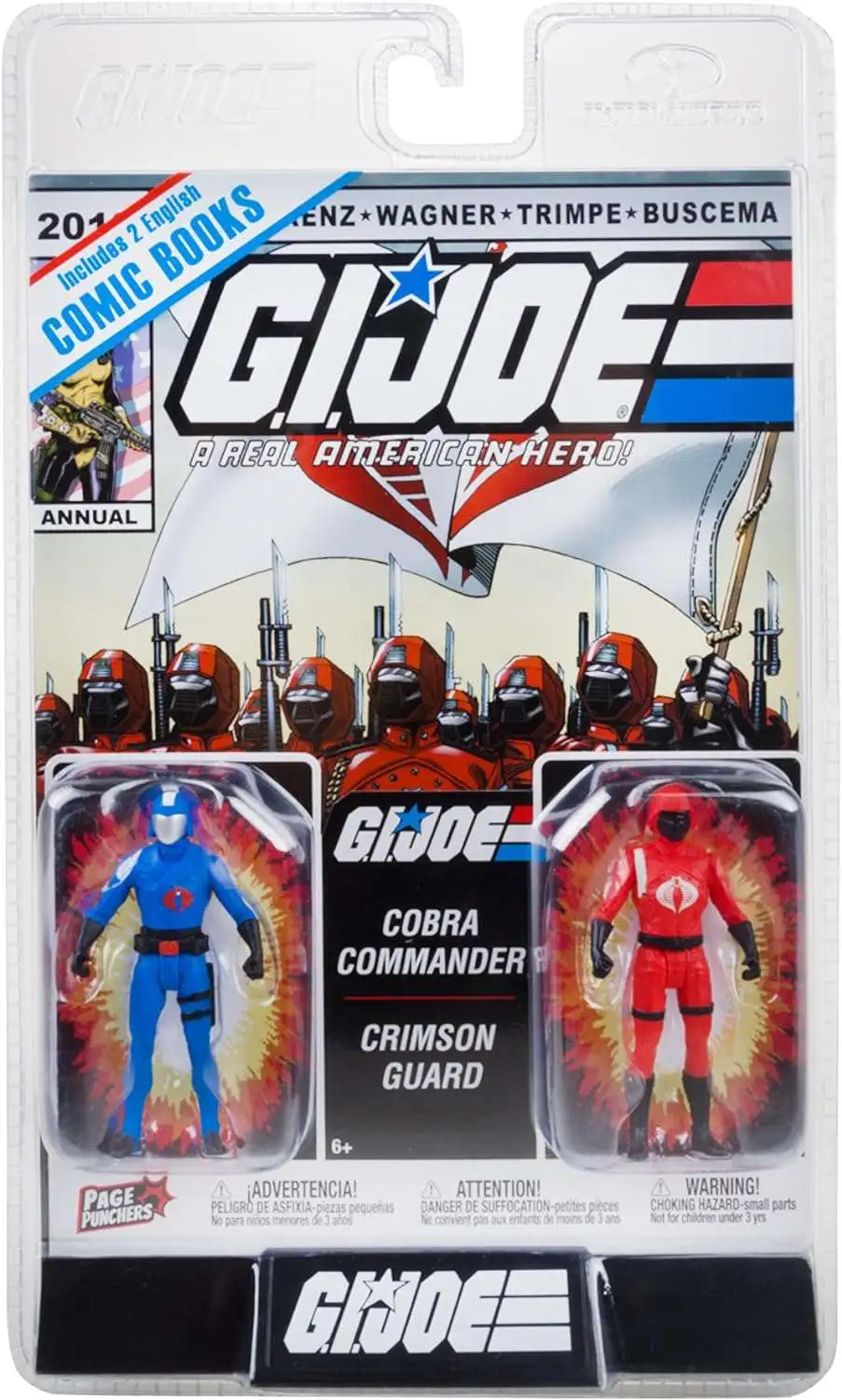 McFarlane Toys GI Joe Page Punchers Cobra Commander & Crimson Guard Action Figure 2-Pack & Comic Book
