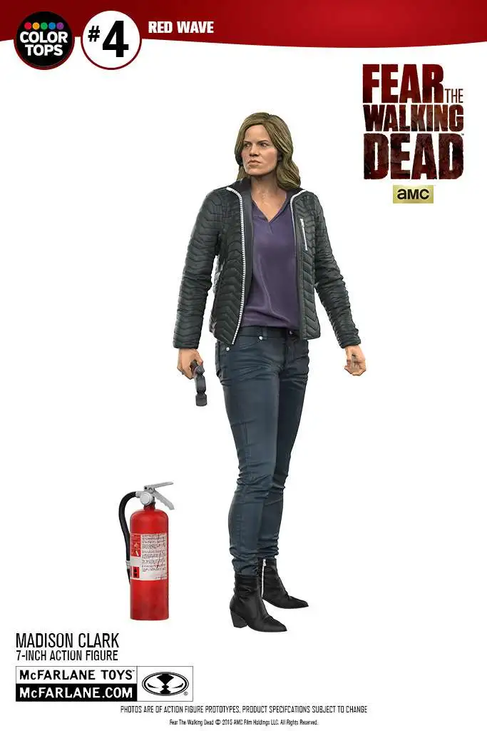 McFARLANE TOYS FEAR THE WALKING DEAD COLOR TOPS RED #4 "MADISON" FIGURE 