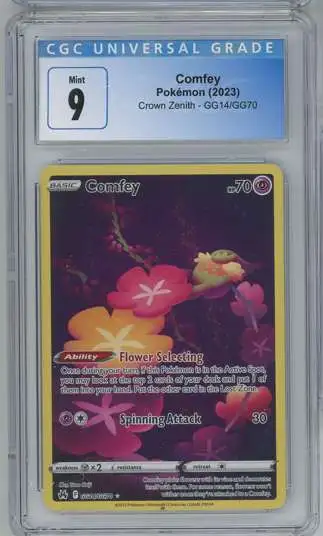 Pokemon Crown Zenith Comfey Graded Card GG14 [CGC 9]