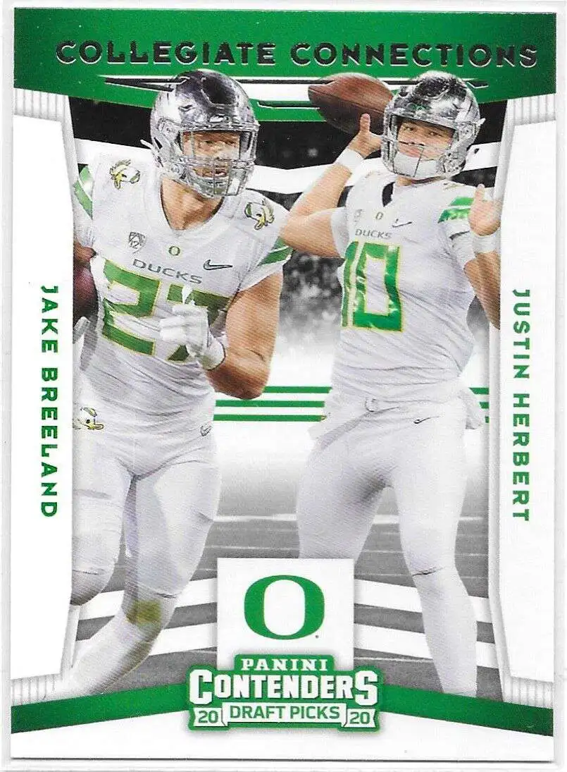 NFL Los Angeles Chargers 2020 Contenders Draft Picks Single Card Justin  Herbert Jake Breeland 8 Collegiate Connections - ToyWiz