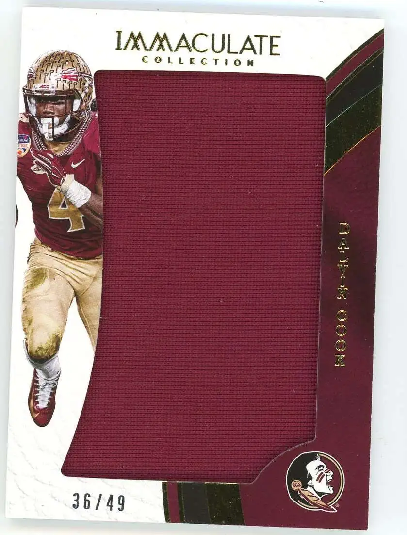 NFL 2017 Immaculate Collection Collegiate Dalvin Cook 36/49 Patch Card #1 [Rookie Patch]