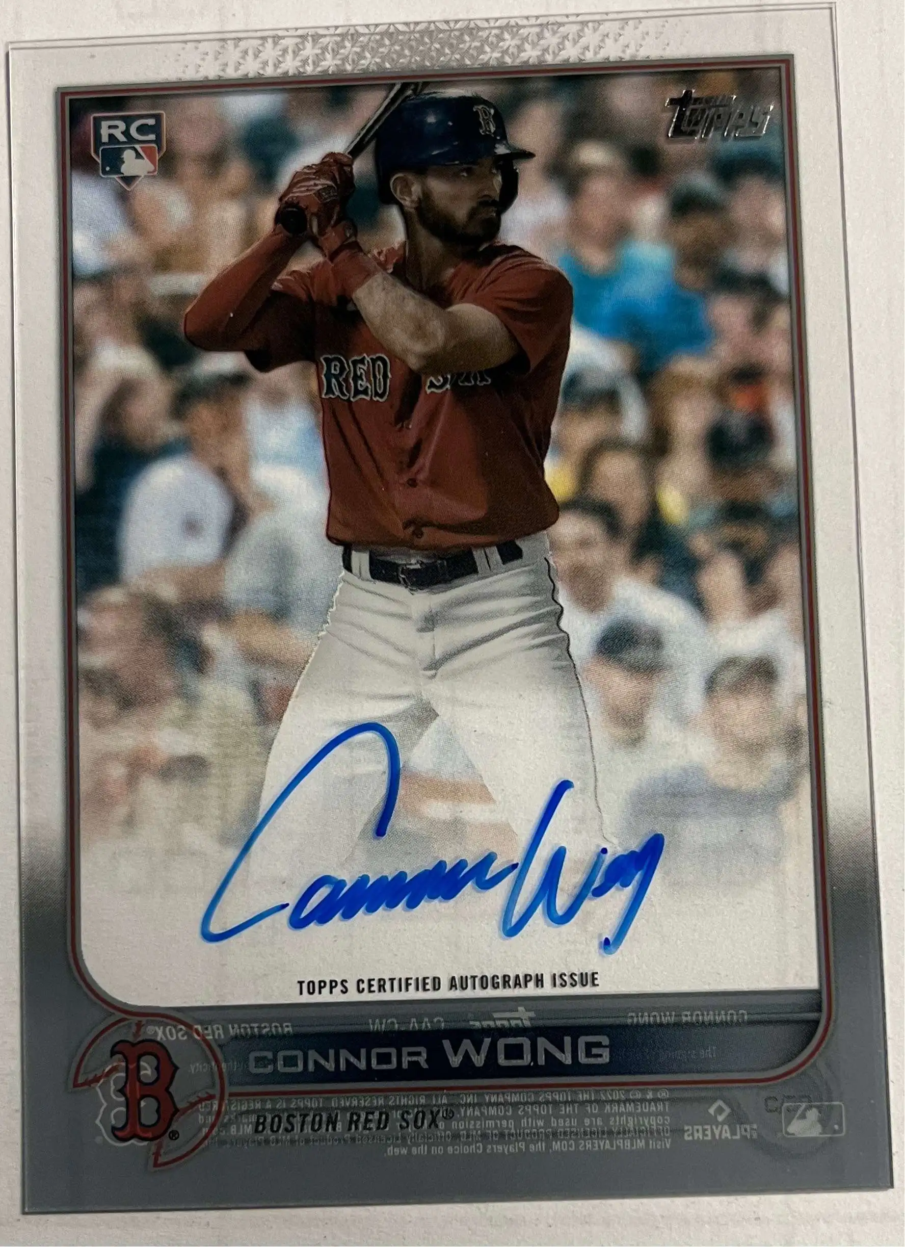 MLB 2022 Clearly Authentic Connor Wong Autographed Trading Card CAA-CW  [Rookie Card]