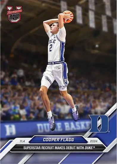 NCAA Duke Blue Devils 2024-25 Bowman U NOW Basketball Cooper Flagg #1 [Superstar Recruit Makes Debut]