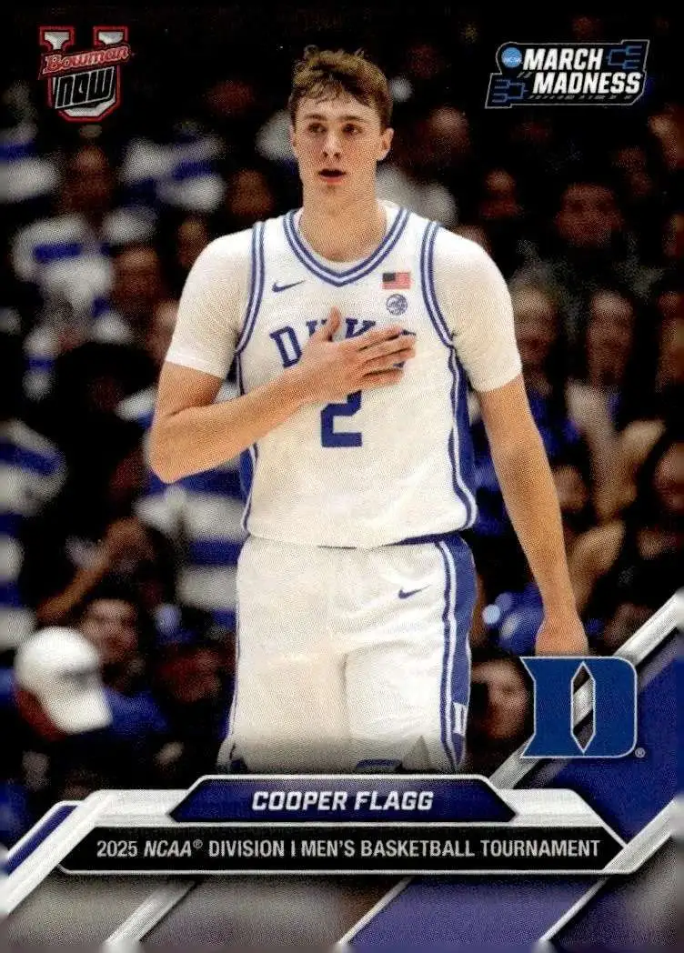 NCAA Duke Blue Devils 2025 Bowman U NOW Basketball Cooper Flagg #2 [Rookie]