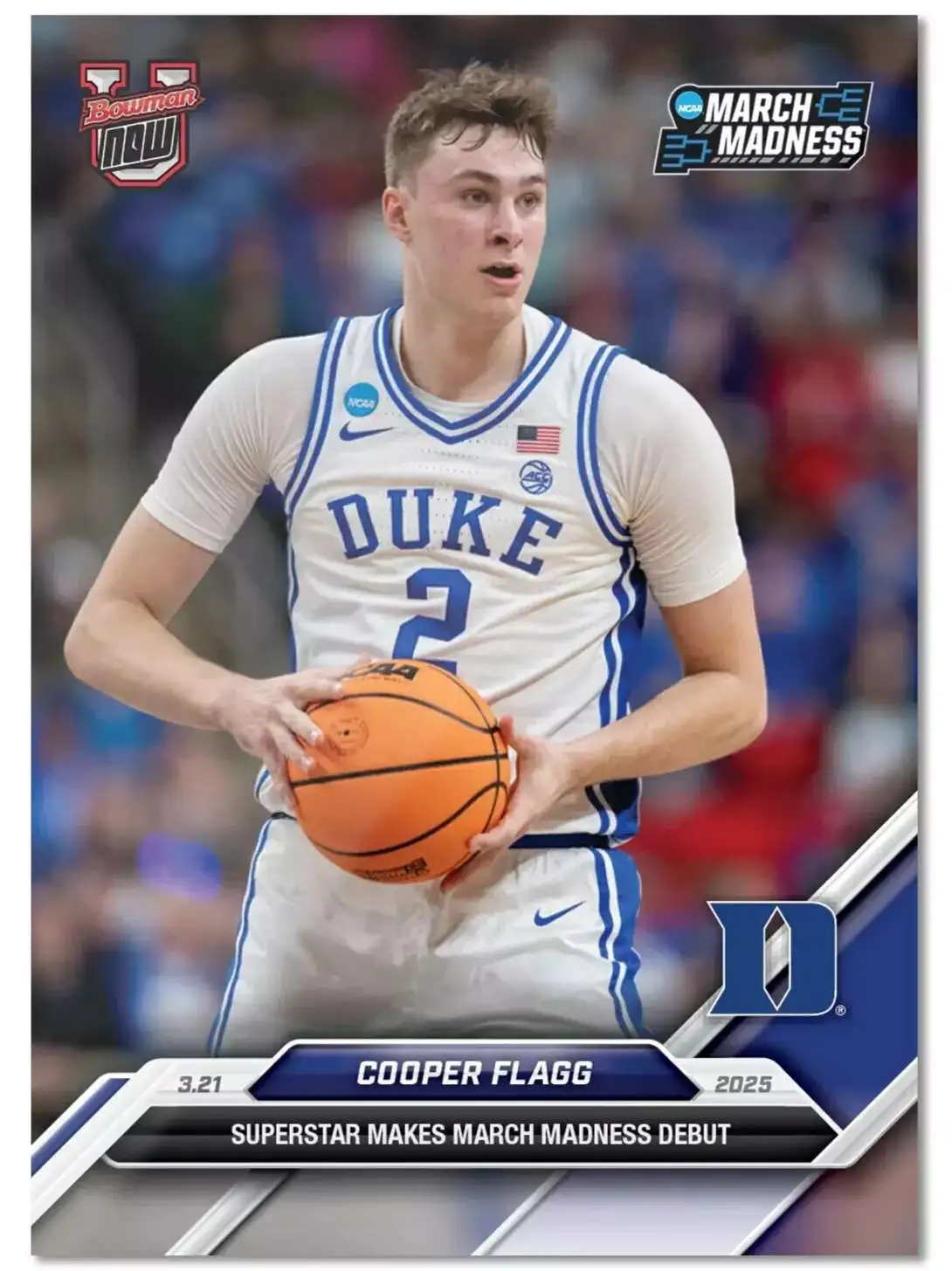 NCAA Duke Blue Devils 2024-25 Bowman U NOW Basketball Single Card