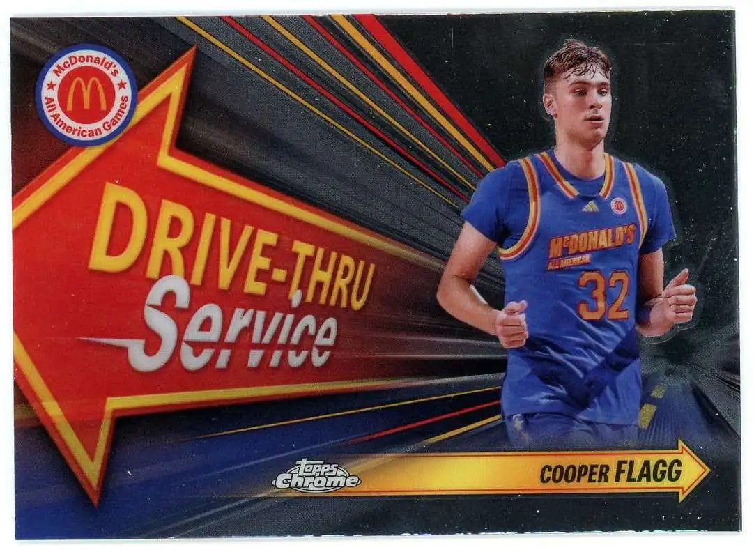 NCAA 2024 Topps Chrome McDonald's All American Basketball Drive Thru Service Cooper Flagg DTS-COF