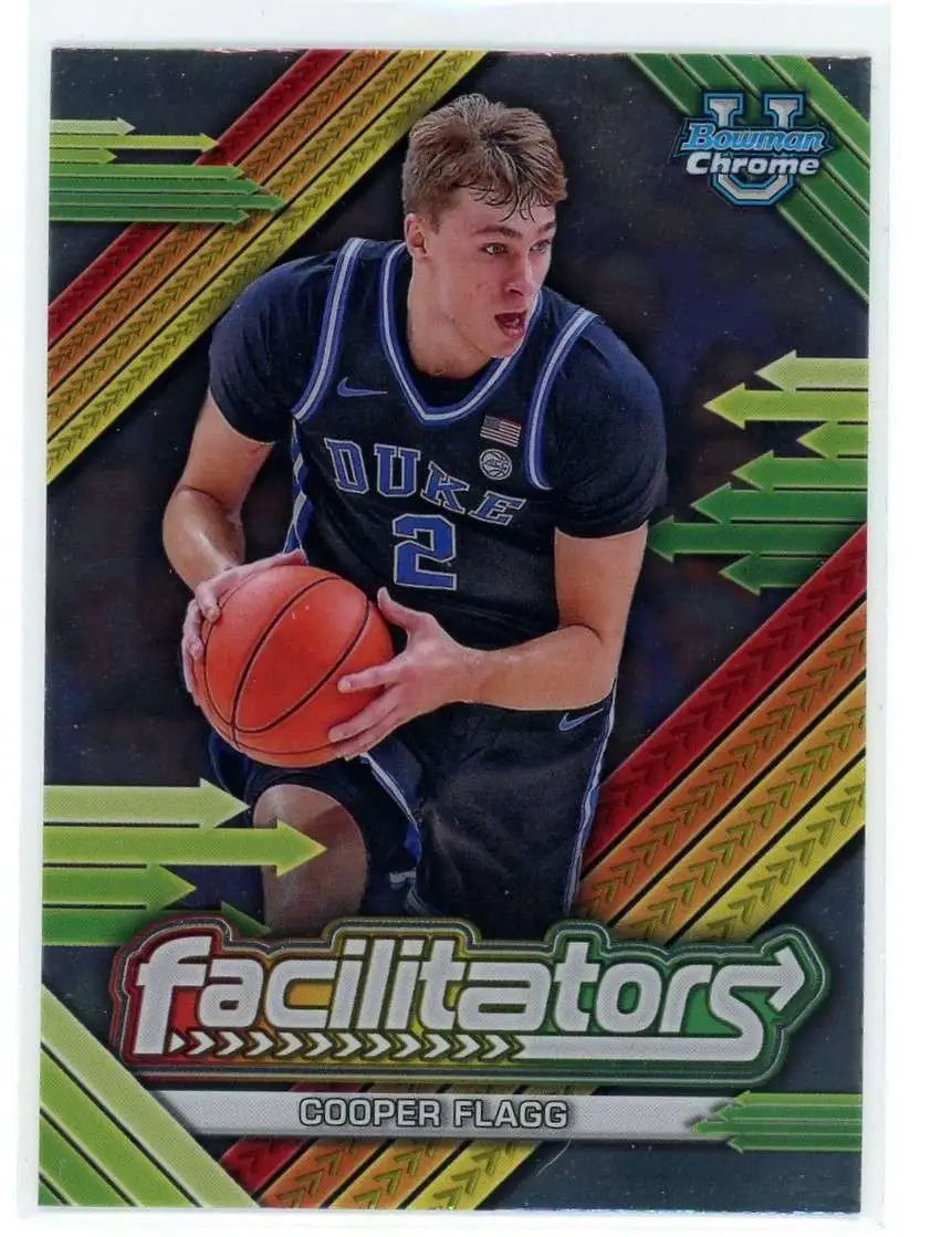 NCAA 2024-25 Bowman U Chrome Basketball Facilitators Cooper Flagg F-10