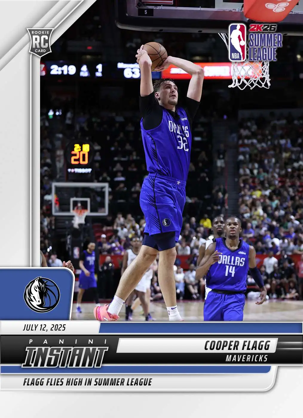 NBA Dallas Mavericks 2025-26 Instant Basketball Single Card Cooper