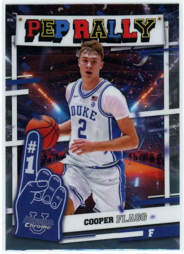 NCAA 2024-25 Bowman U Chrome Basketball Pep Rally Cooper Flagg PR-6