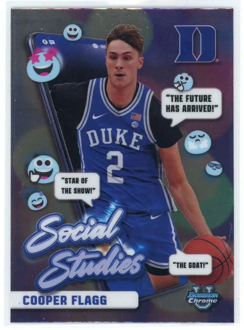 NCAA 2024-25 Bowman U Chrome Basketball Social Studies Cooper Flagg SS-1