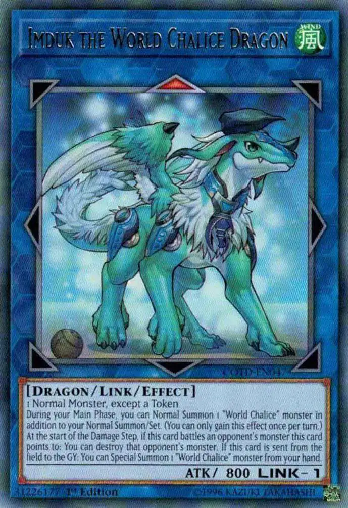YuGiOh Code of the Duelist Rare Imduk the World Chalice Dragon COTD-EN047
